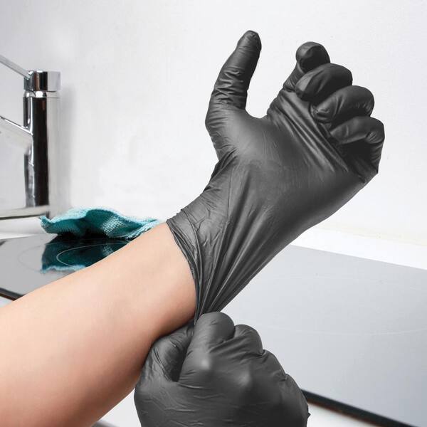 Black Lightning Powder-Free Nitrile Gloves 100 Pack Large 6.5 Mil Thickness BLL 