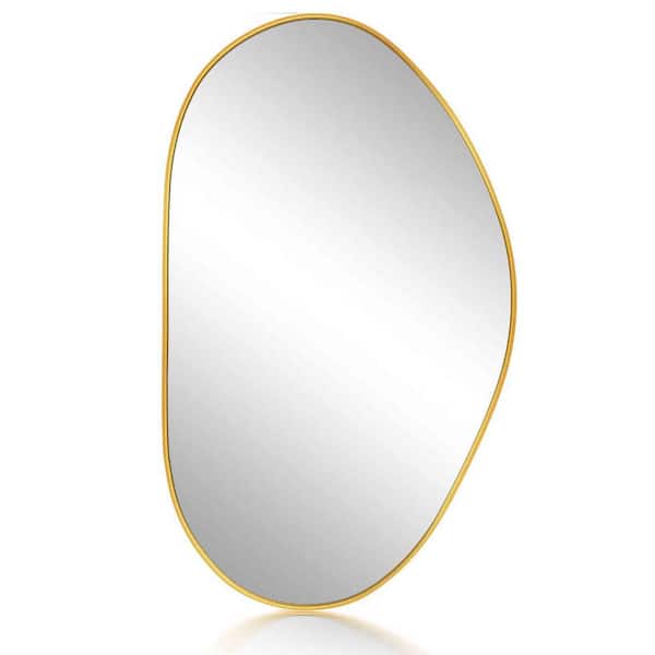 Unbranded 14.6 in. W x 25 in. H Irregular Classic Metal Mirror
