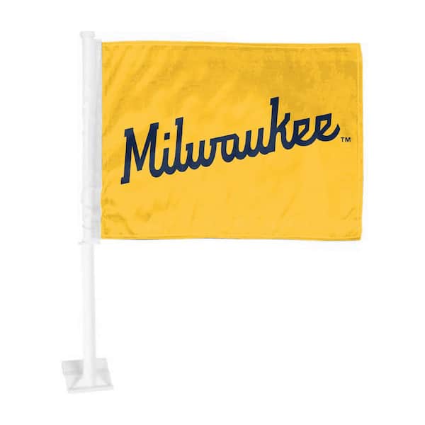 FANMATS MLB - Milwaukee Brewers Car Flag Large 1-Piece 11 in. x 14 in.