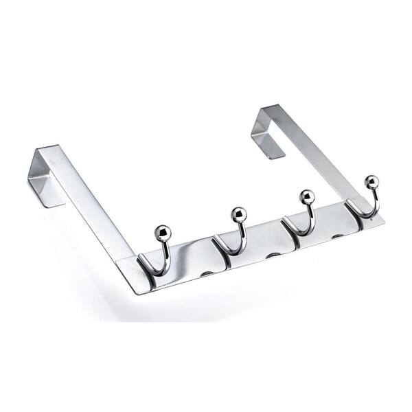 Nystrom 12-1/2 in. (318 mm) Chrome Utility 22-lb. Over the Door Hook Rack