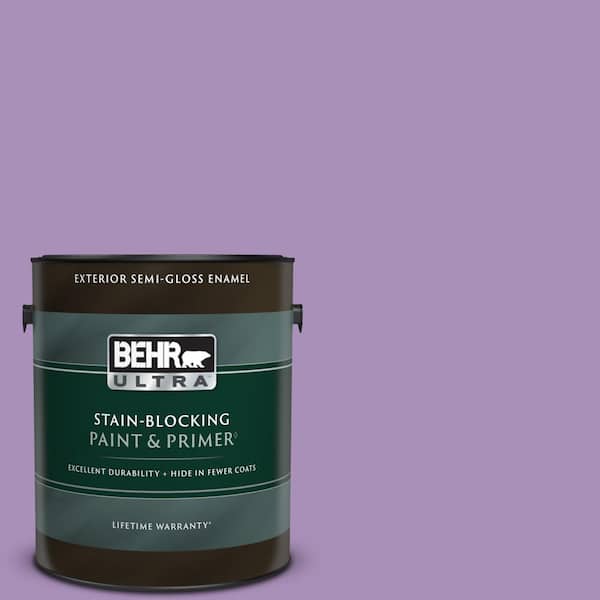 BEHR ULTRA 1 gal. #650B-5 Garden Pansy Semi-Gloss Enamel Exterior Paint & Primer