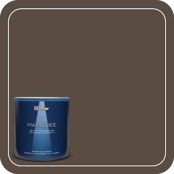 BEHR MARQUEE 1 qt. #MQ2-39 Rare Wood One-Coat Hide Satin Enamel Interior Paint & Primer