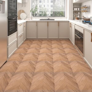 Wood Look Brown 12 in. x 12 in. Water Resistant Peel and Stick Vinyl Floor Tile for Kitchen Bedroom (30 sq. ft./Case)