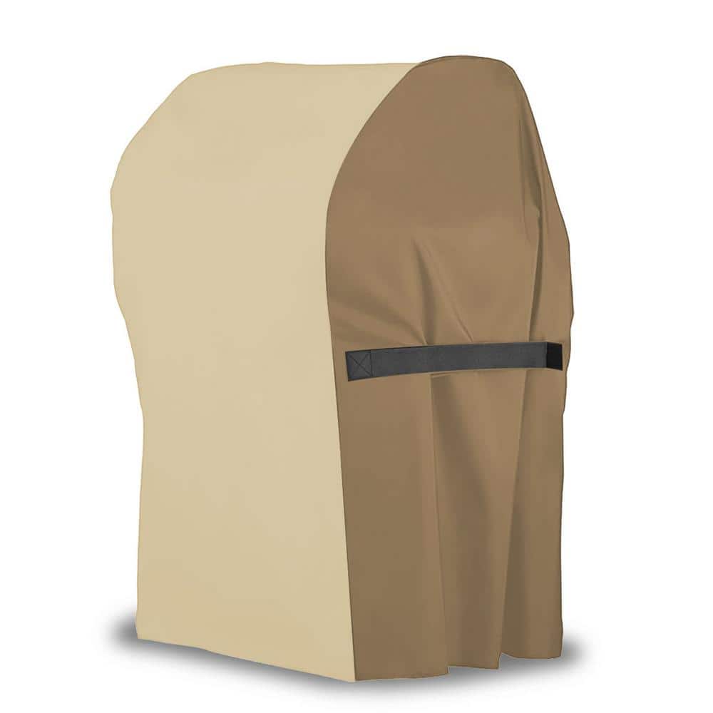 Small Beige and Brown Waterproof BBQ Grill Cover