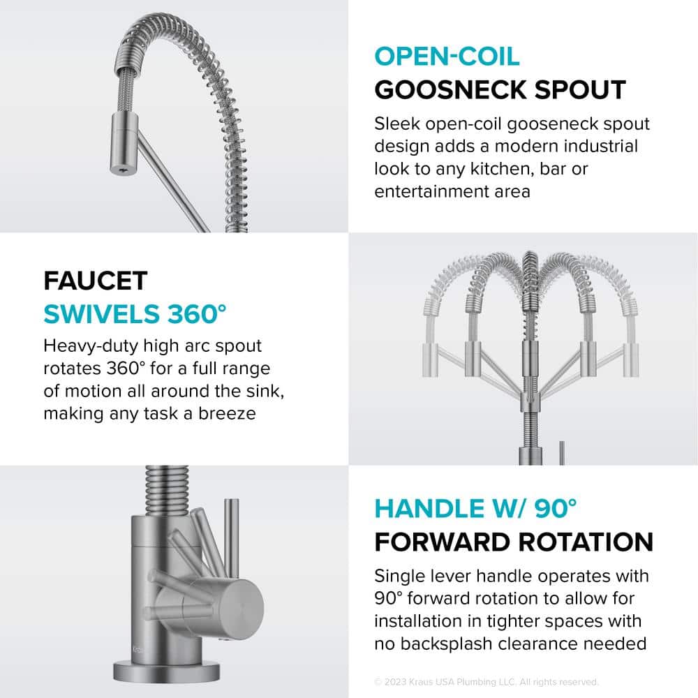Bolden Antique Bronze Single Handle Filter Faucet with Pull-out Spray