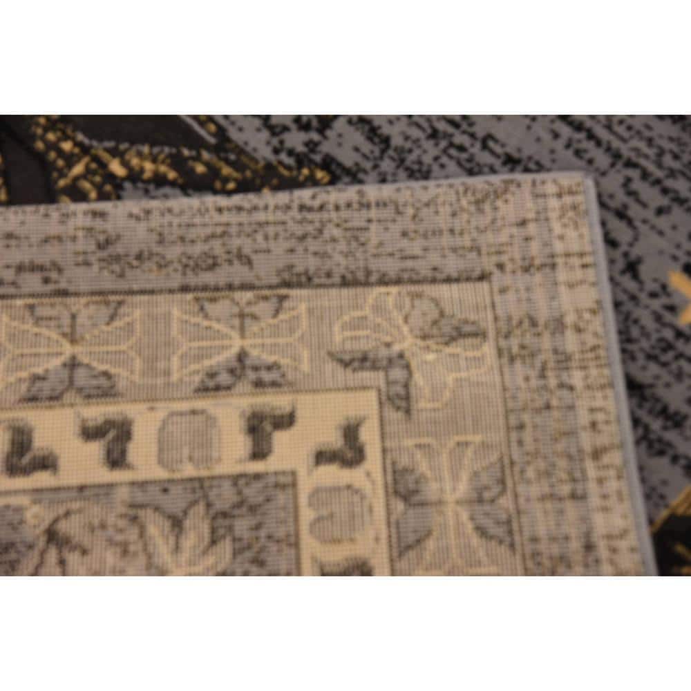Handmade Taftan Gray Synthetic 9' x 12' Easy-Care Area Rug