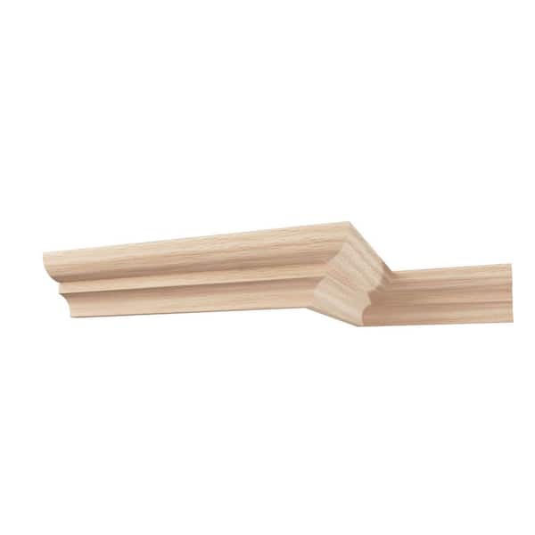 Ekena Millwork WM75 0.56 in. D x 1.63 in. W x 96 in. L Wood Red Oak Crown Moulding