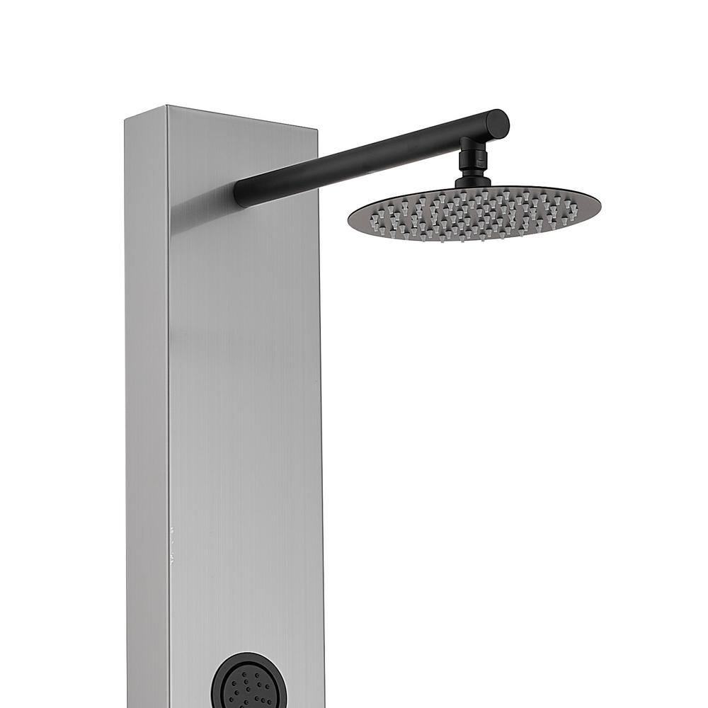 Black Nickel Multi-Function Shower Panel with Body Jets