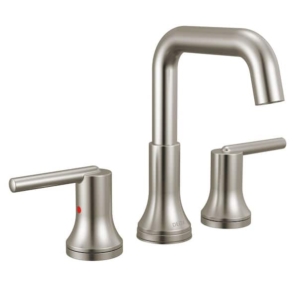 Delta Trinsic 8 in. Widespread Double Handle Bathroom Faucet in Stainless