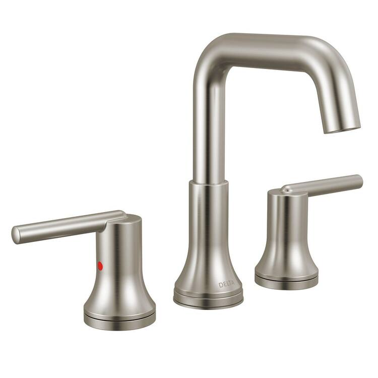 Delta Trinsic 8 in. Widespread Double Handle Bathroom Faucet in Stainless
