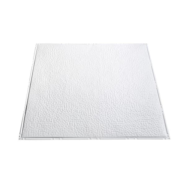 Great Lakes Tin Chicago 2 ft. x 2 ft. Nail-Up Tin Ceiling Tile 20 sq. ft. in Matte White (20 sq. ft./case)