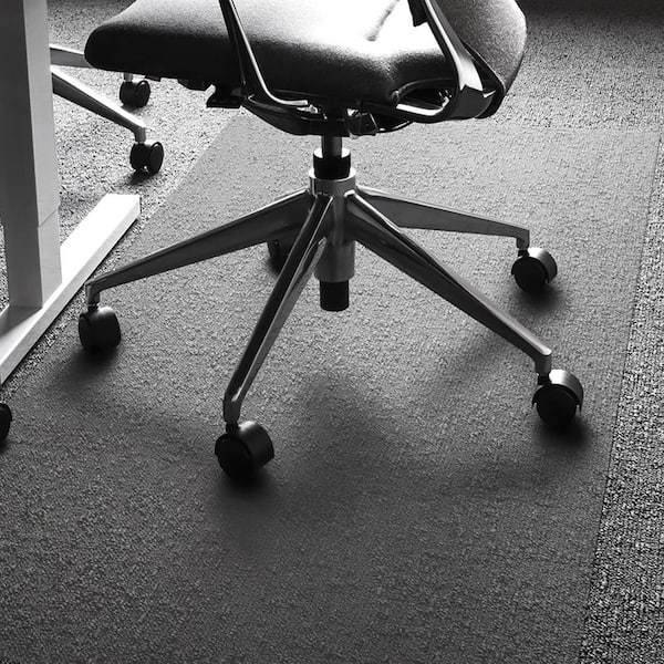 Advantagemat Clear 48 in. x 118 in. Vinyl Rectangular Indoor Chair Mat for Carpets up to 1/4 in.