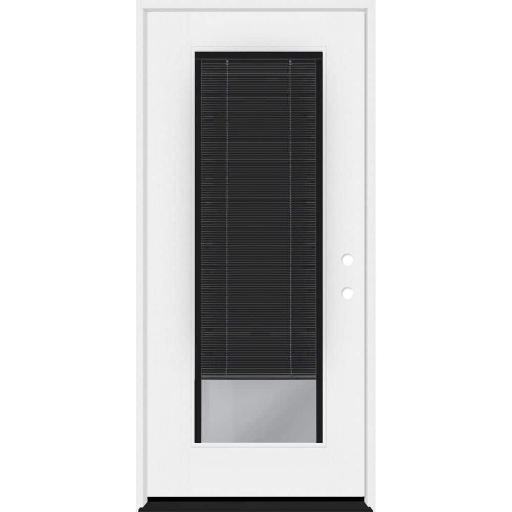 Legacy 30 in. x 80 in. Full Lite Clear Glass Noir MB RHIS Primed Unfinished Fiberglass Prehung Door with 4-9/16 in. Jamb price history on PriceWatchPro