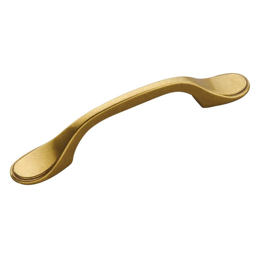 Conquest 3 in. Center-to-Center Lustre Brass Cabinet Pull price history on PriceWatchPro