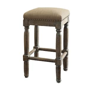 Kagen 26 in. Sand Wood Counter Stool