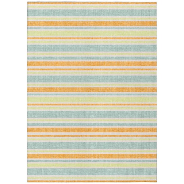 Addison Rugs Chantille ACN531 Orange 8 ft. x 10 ft. Machine Washable Indoor/Outdoor Geometric Area Rug