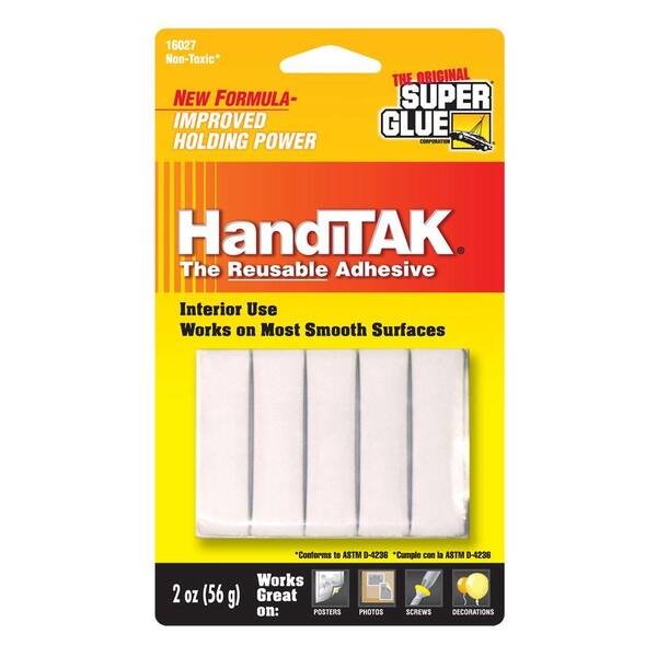 Super Glue 2 oz. Handitak White Reusable Adhesive (12-Pack)