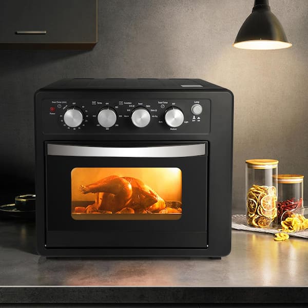 Tafole 1200-Watts 6-Slice Black Countertop Toaster Oven with Timer-Bake-Broil-Toast  Setting, Heat-Resistant Gloves Included PYHD-OVEN20L - The Home Depot