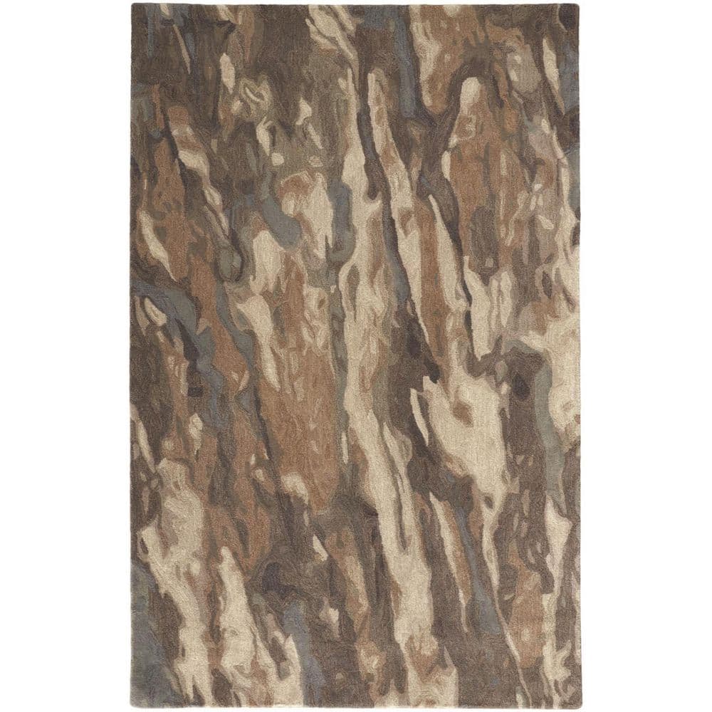 Green, Ivory 2 ft. x 3 ft. Tufted Abstract Wool Indoor Area Rug price history on PriceWatchPro
