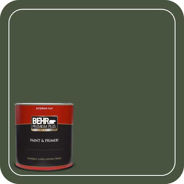 BEHR PREMIUM PLUS 1 qt. #MQ6-49 Chard Flat Exterior Paint & Primer