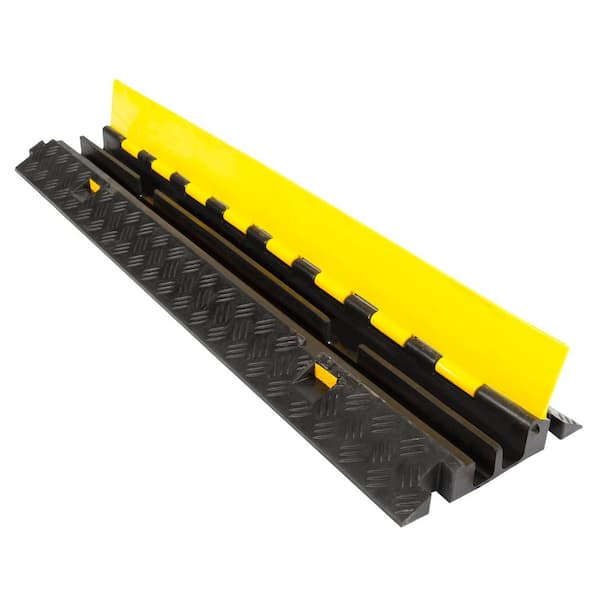 Guardian 3 ft. L 2-Channel 1.125 in. Industrial Rubber Cable Ramp