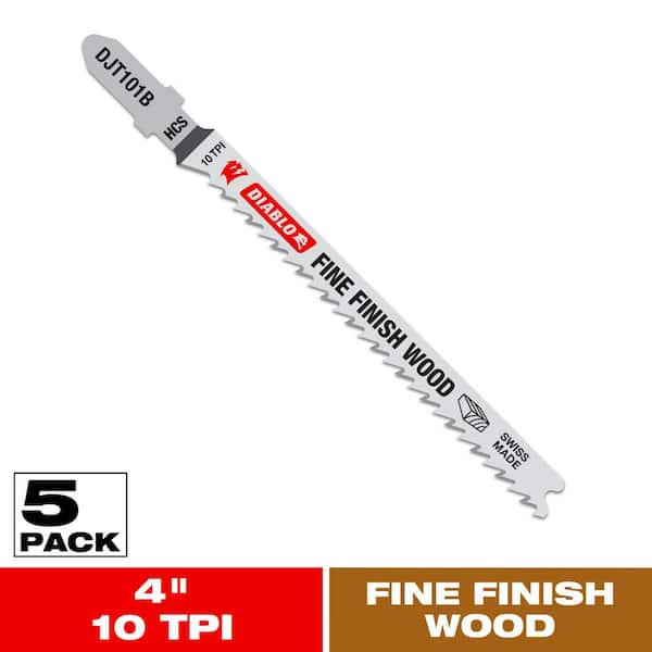 4 in. x 10 TPI HCS Fine Finish Blade (5-Pack)