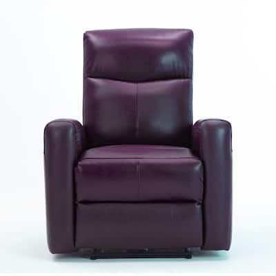 31.89 in. Faux Leather Massage Recliner with Electric Adjustment and USB port