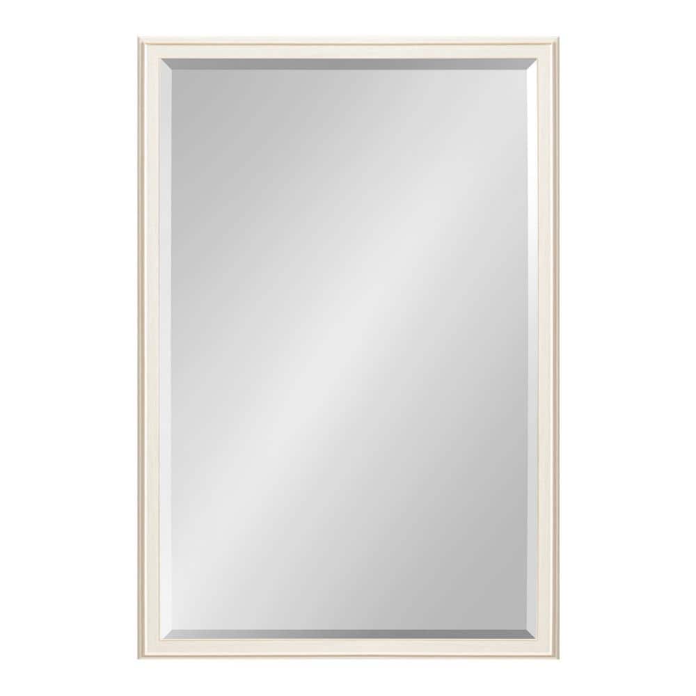 Oakhurst 20"x30" White Rectangular Wall Mirror with Stepped Frame
