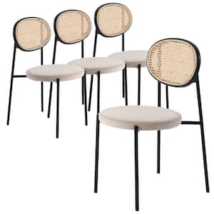 Euston Beige Velvet Dining Chair Set of 4