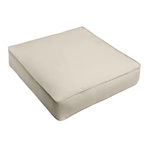 22 in. x 22 in. x 4 in. Deep Seating Indoor/Outdoor Corded Lounge Chair Cushion in Sunbrella Canvas Cloud