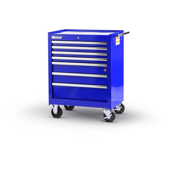 International Tech Series 27 in. 7-Drawer Roller Cabinet Tool Chest in Blue