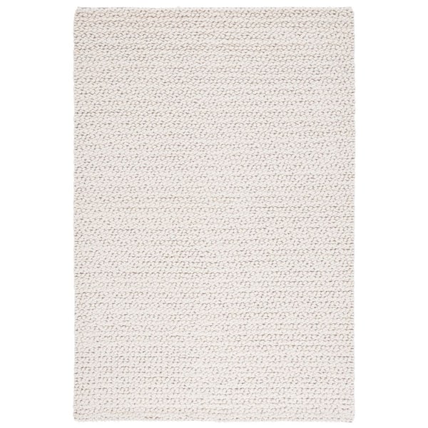 Natura 5 ft. x 8 ft. Ivory Solid Modern Area Rug
