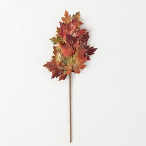 25" Artificial Full Fall Maple Leaf Pick, Multicolor
