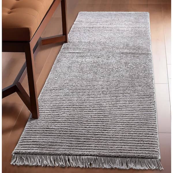 Marina Carlow Modern Solid Shag, Ivory 2 ft. 7 in. x 9 ft. 10 in. Runner, Area Rug