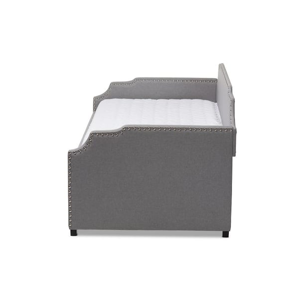 Baxton Studio Ally Gray Twin Daybed with Trundle 151 9017 HD The