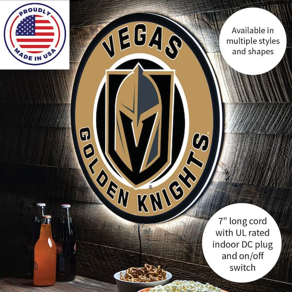 Evergreen Las Vegas Golden Knights Round 23 in. Plug-in LED Lighted Sign  8LED4380RD - The Home Depot