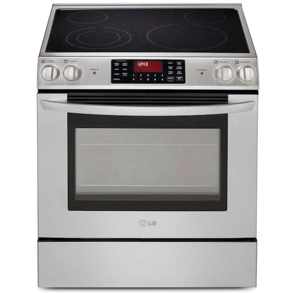LG 5.4 cu. ft. Slide-In Electric Range with Self- Cleaning Convection Oven in Stainless Steel