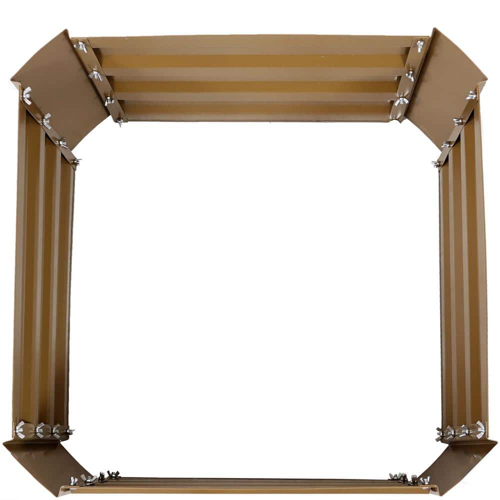 Brown Galvanized Steel Raised Garden Bed for Outdoor Plants