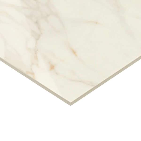 Daltile Panoramic Duet Calacatta Topaz 48 in. x 48 in. Polished