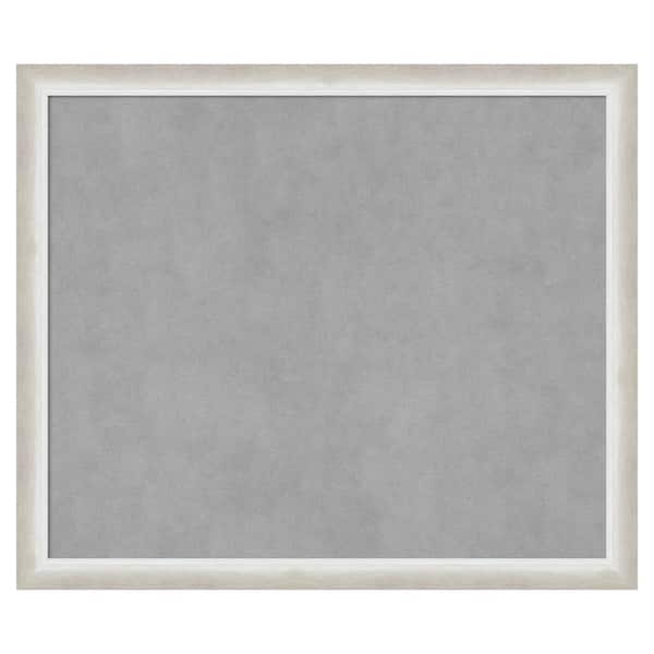 Amanti Art Two Tone Silver 26 in. x 22 in. Framed Magnetic Board