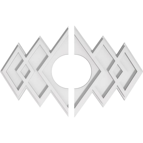 1 in. x 20 in. x 13.375 in. PVC Medallion Moulding