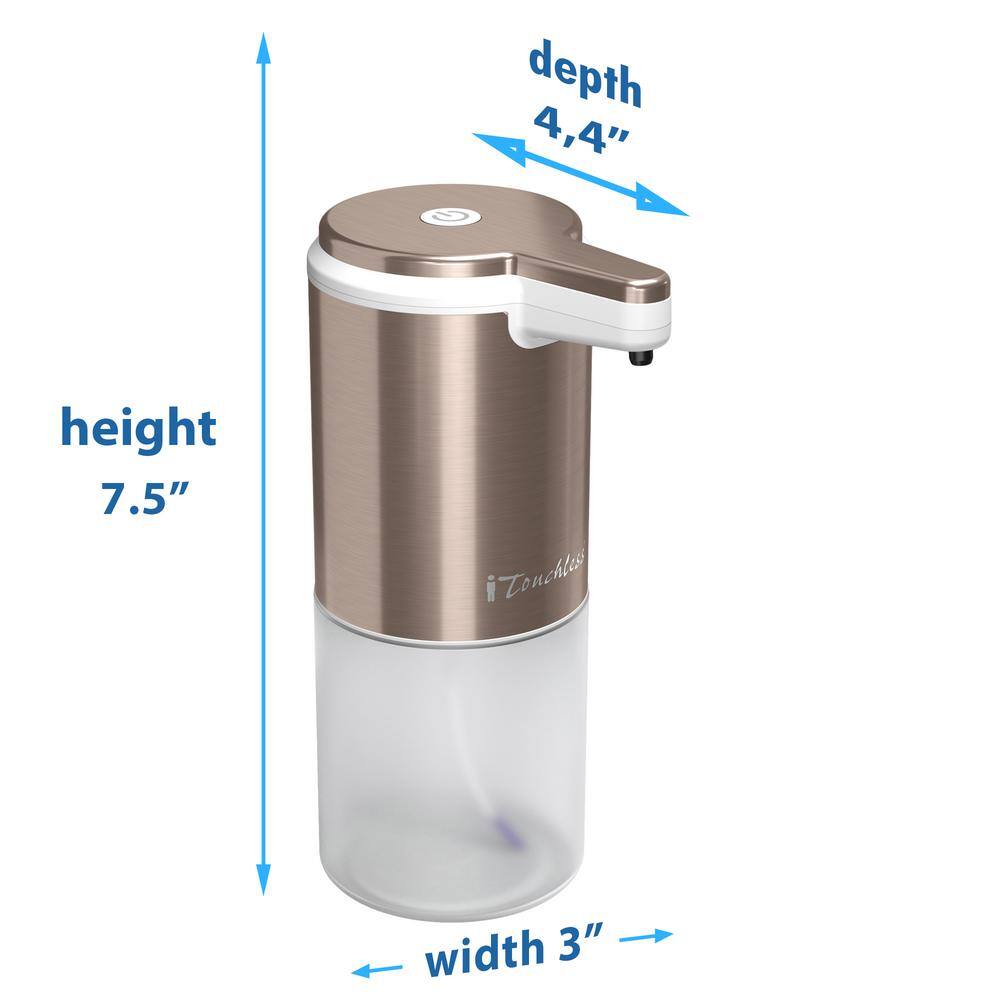 Rose Gold Automatic Stainless Steel Foaming Soap Dispenser