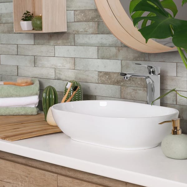 Americana Boston Brick Downtown 2-1/2 in. x 10 in. Porcelain Floor and Wall Tile (5.13 sq. ft./Case)