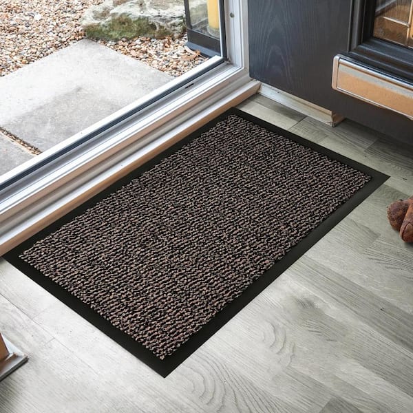 Lisa 32 in. L x 24 in. W Tan Polyester Sheltered or Indoor Front Door Mat