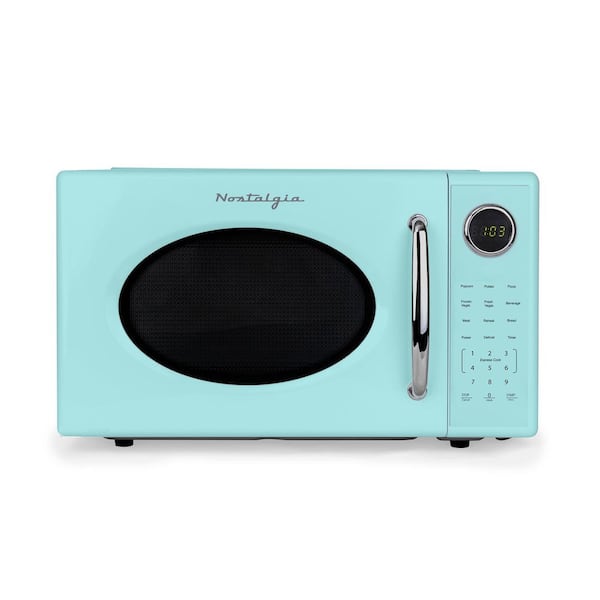 Retro Microwave-1.1 cu. ft. and 1000 Watt Countertop Microwave-Aqua