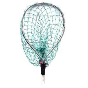 Rubber Fishing Landing Net with Retractable Aluminum Pole and Large Flat  Bottom Basket 768336OJO - The Home Depot