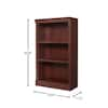 StyleWell 43 in. Dark Brown Wood 3-Shelf Classic Bookcase with Adjustable Shelves