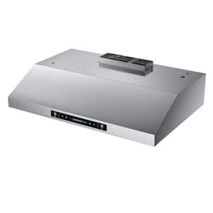 30in. 600 CFM Ducted Under Cabinet Range Hood in Stainless Steel with LED Lights and Touch/Remote Control