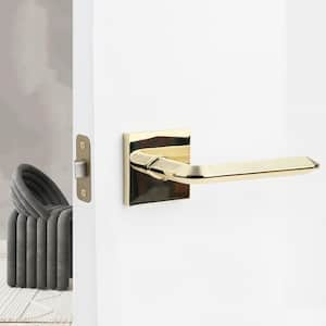 Crosby Polished Brass Passage Hall/Closet Modern Door Handle (Left Hand)