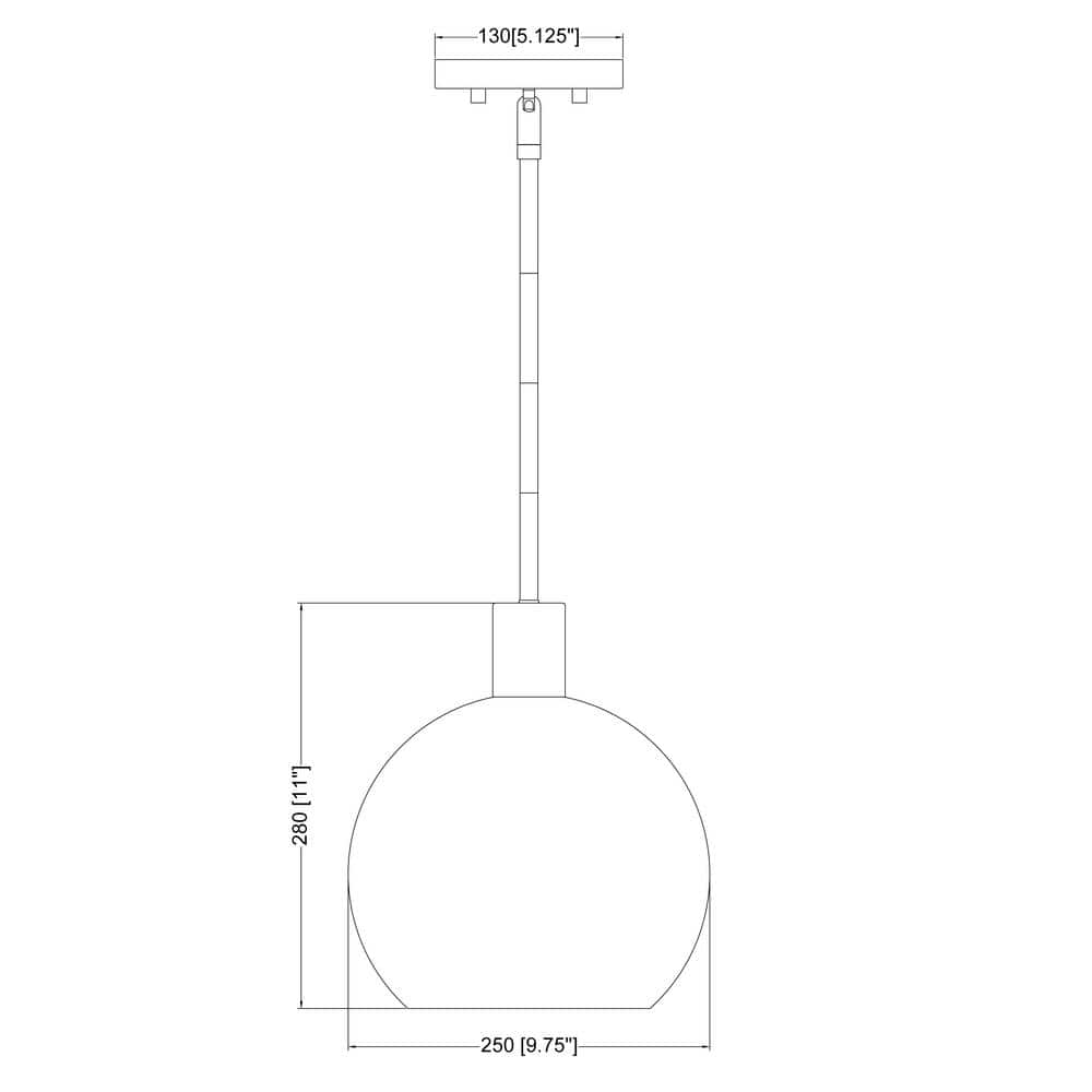 Brushed Nickel Globe Pendant with Clear Glass Shade